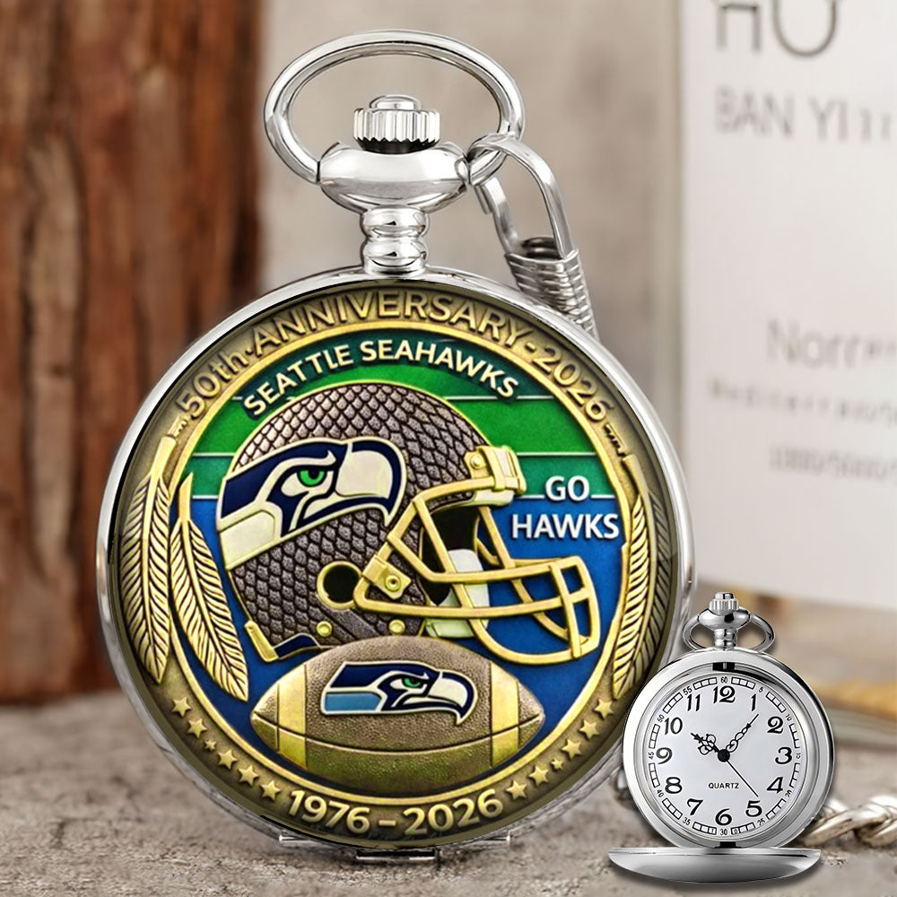 Seattle Seahawks 50th Anniversary Pocket Watch - MAITM14584