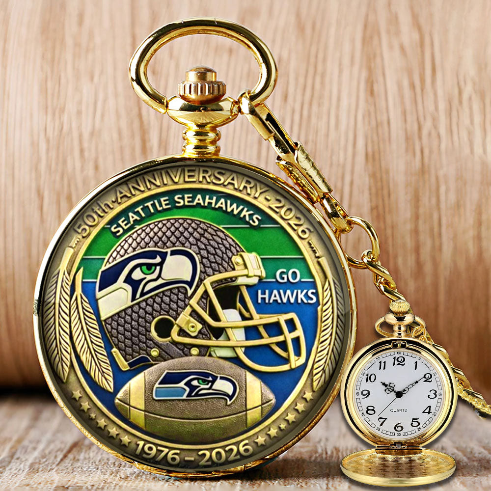 Seattle Seahawks 50th Anniversary Pocket Watch - MAITM14584
