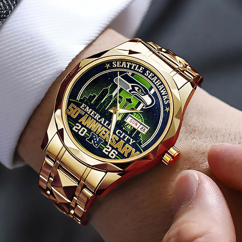 Seattle Seahawks Alloy Luxury Quartz Watch - TMTHU3075