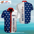 Seattle Seahawks Aloha Shirt American Flag Stars Theme