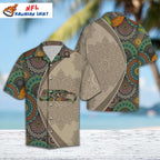Seattle Seahawks Aloha Shirt Boho Mandala Beige Pattern