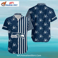 Seattle Seahawks Aloha Shirt Skull And Striped Theme
