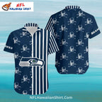 Seattle Seahawks Aloha Shirt Skull And Striped Theme