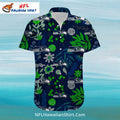 Seattle Seahawks Aloha Shirt With Dark Green Leafy Nature Print
