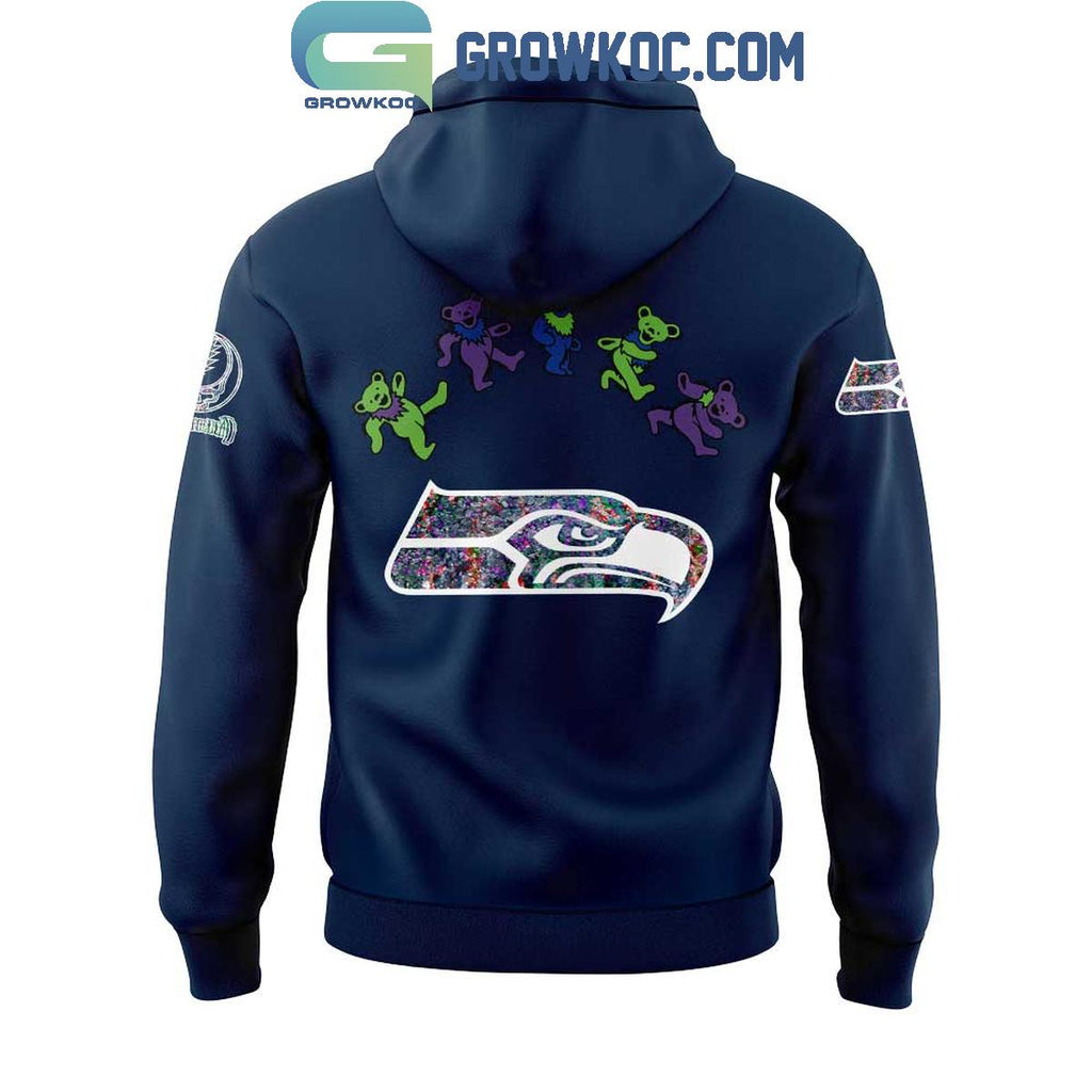 Seattle Seahawks Celebration Grateful Dead 60 Years 2025 Hoodie Shirt
