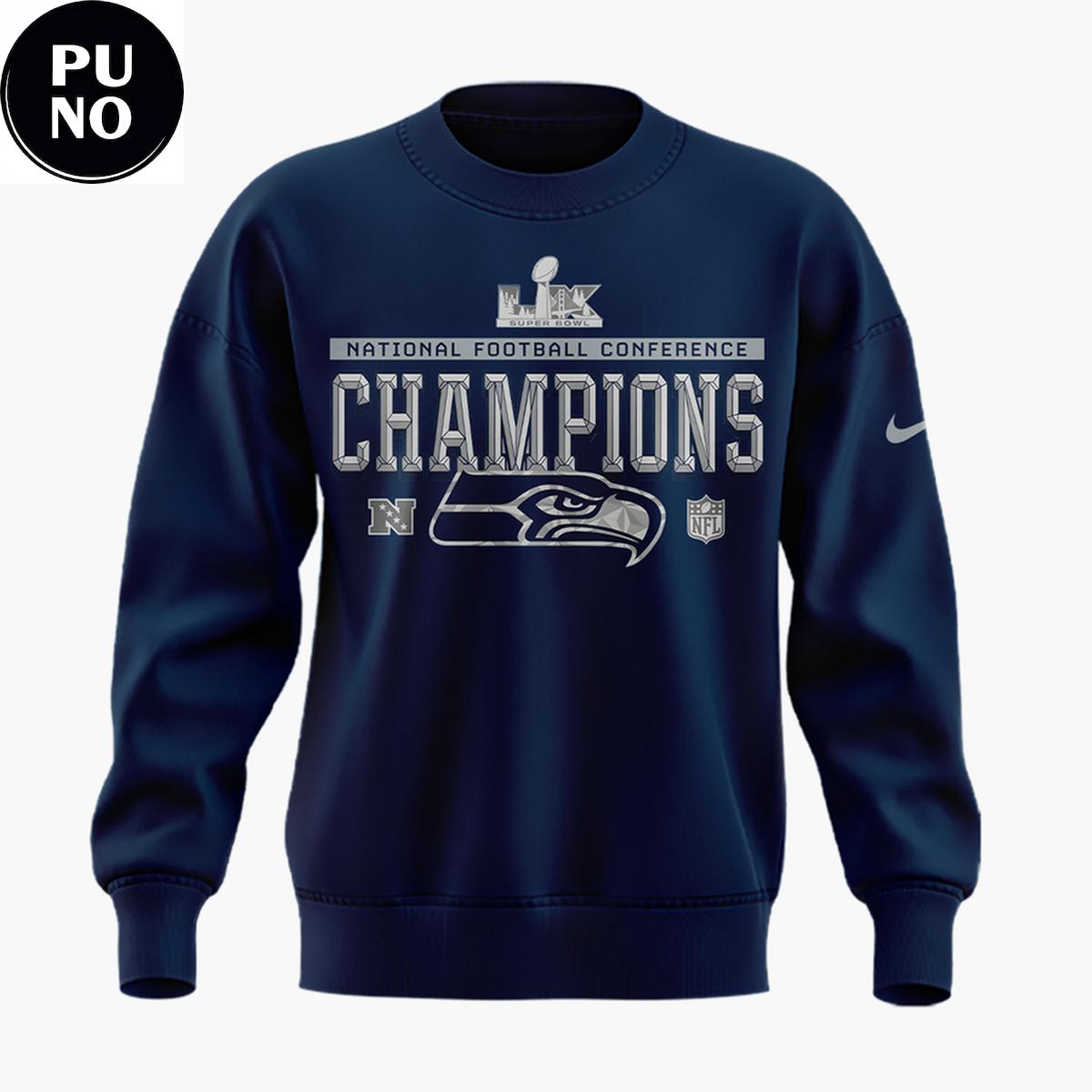 Seattle Seahawks NFC Champions Locker Room Trophy Hoodie Shirt