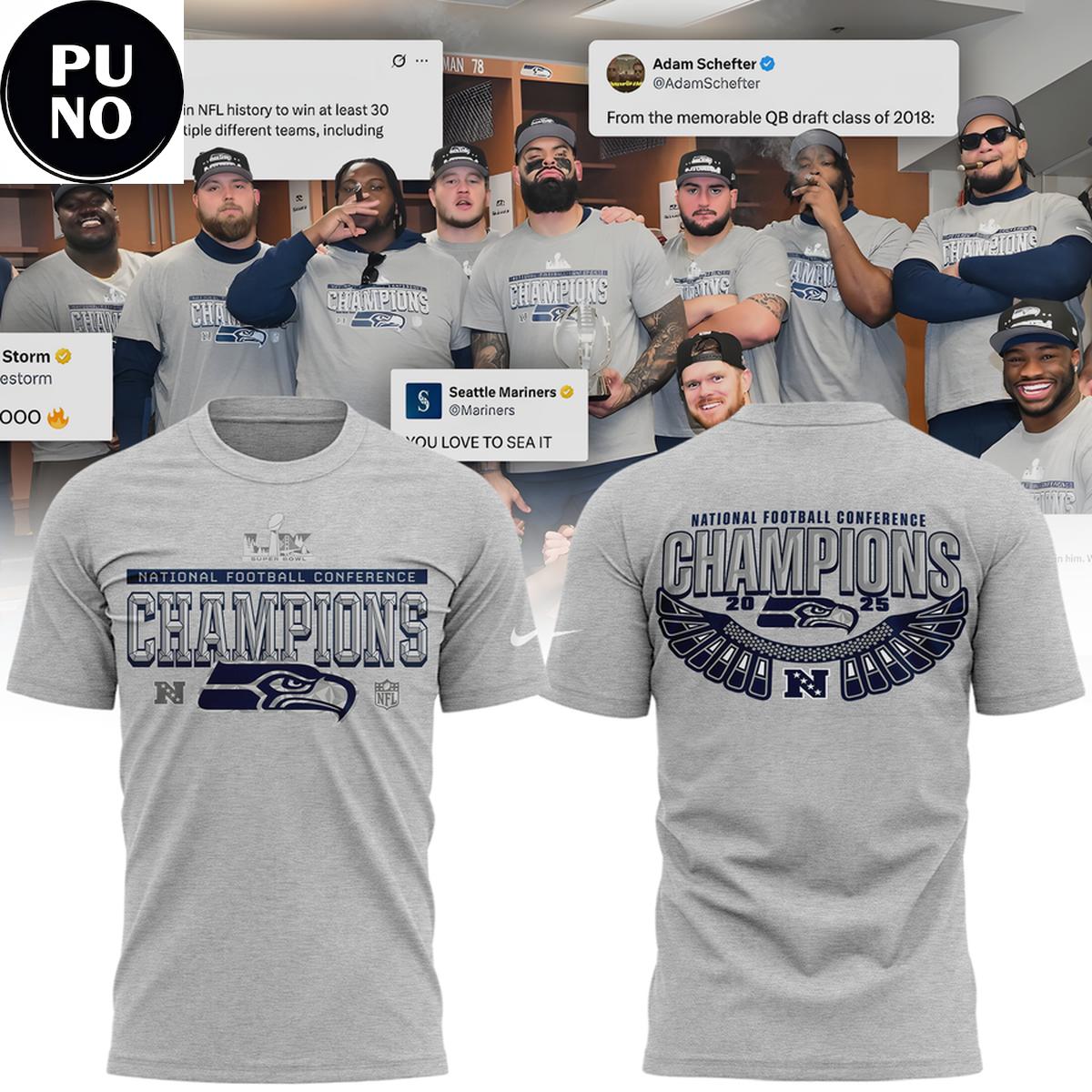 Seattle Seahawks NFC Champions Locker Room Trophy Hoodie Shirt