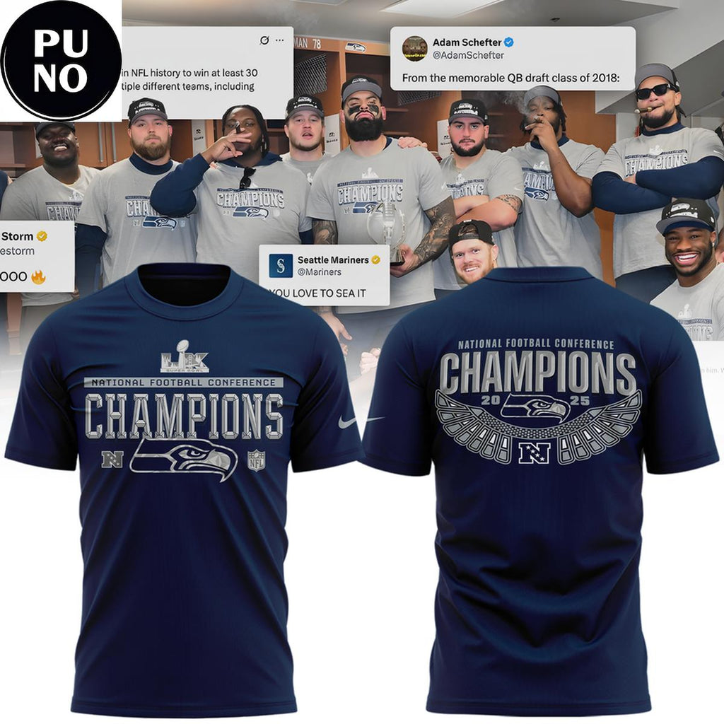 Seattle Seahawks NFC Champions Locker Room Trophy Hoodie Shirt
