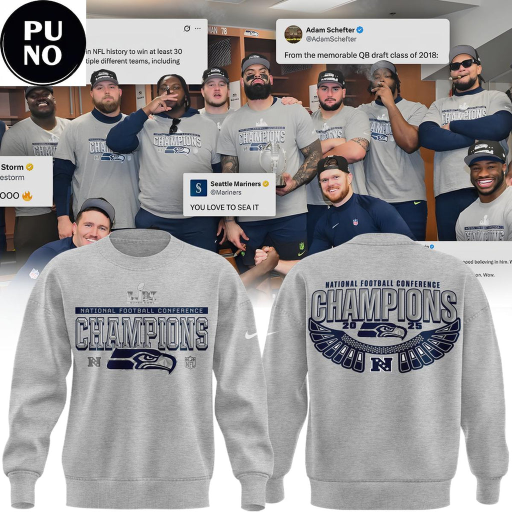 Seattle Seahawks NFC Champions Locker Room Trophy Hoodie Shirt