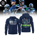 Seattle Seahawks NFC Champions Locker Room Trophy Super Bowl LX Hoodie T-Shirt