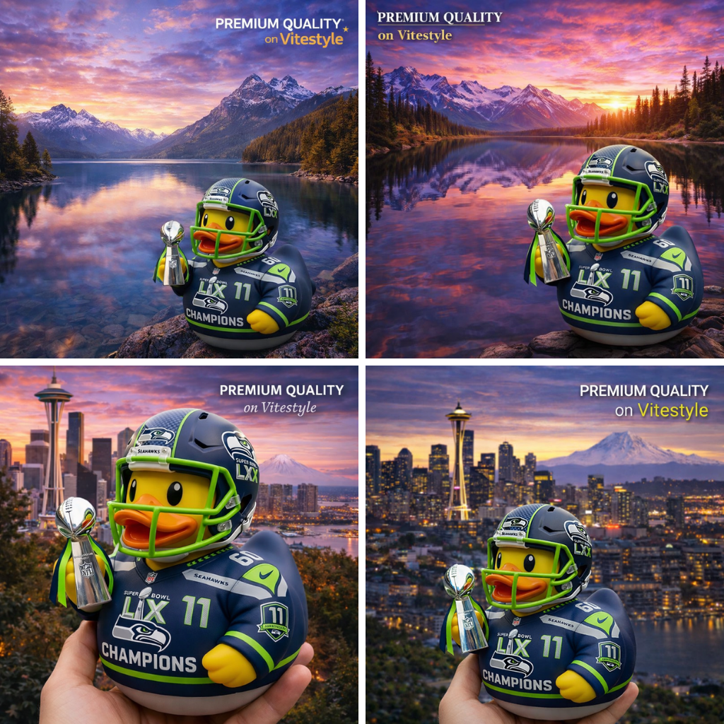 Seattle Seahawks Super Bowl 2026 Champion Rubber Duck