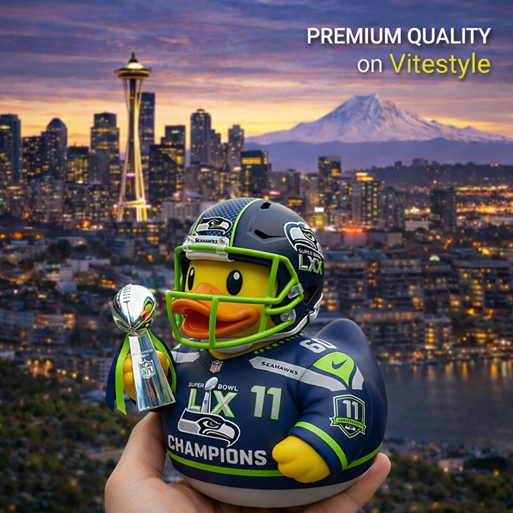 Seattle Seahawks Super Bowl 2026 Champion Rubber Duck