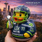 Seattle Seahawks Super Bowl 2026 Champion Rubber Duck