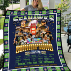 Seattle Seahawks Super Bowl 2026 Quilt Blanket