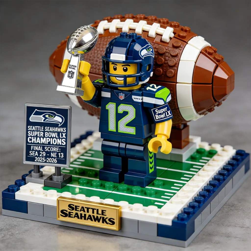 Seattle Seahawks Super Bowl Champions 2026 Brick Edition