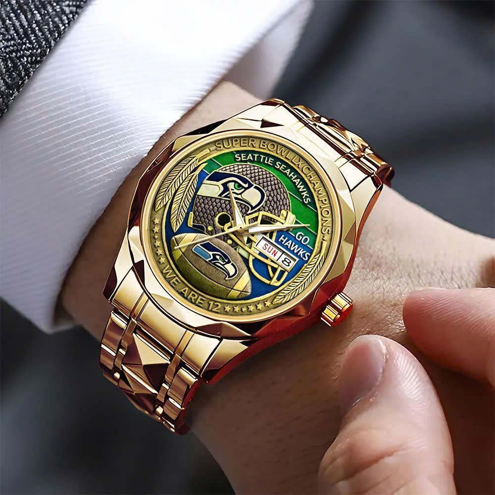 Seattle Seahawks Super Bowl LX Champions - Alloy Luxury Quartz Watch - MAITM14762