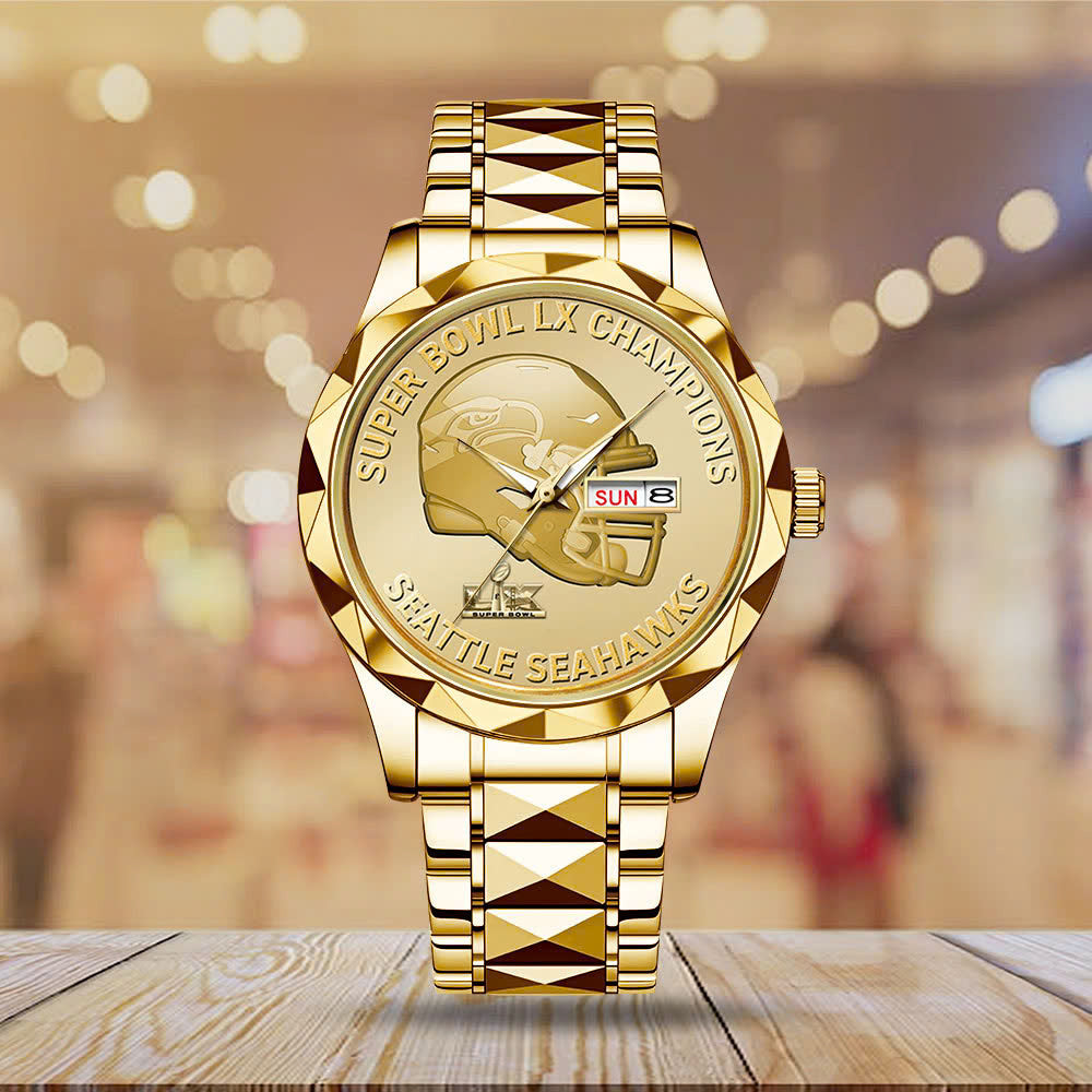 Seattle Seahawks Super Bowl LX Champions Alloy Luxury Quartz Watch - MAITM14774