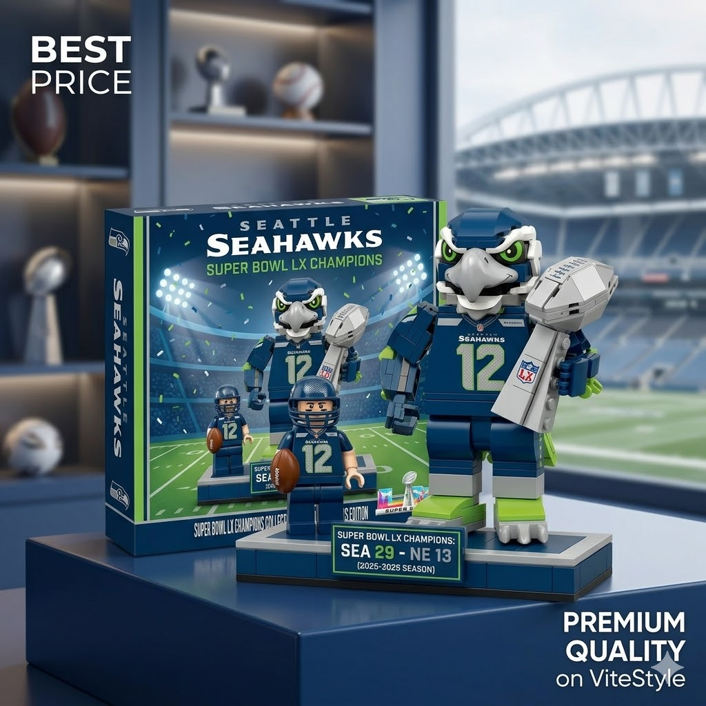 Seattle Seahawks Super Bowl LX Champions Commemorative Building Block Set