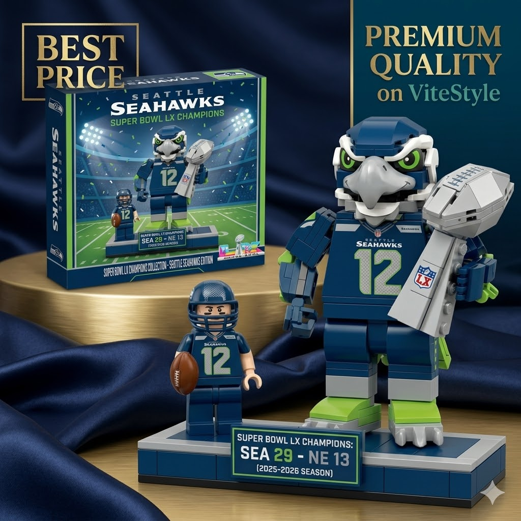 Seattle Seahawks Super Bowl LX Champions Commemorative Building Block Set