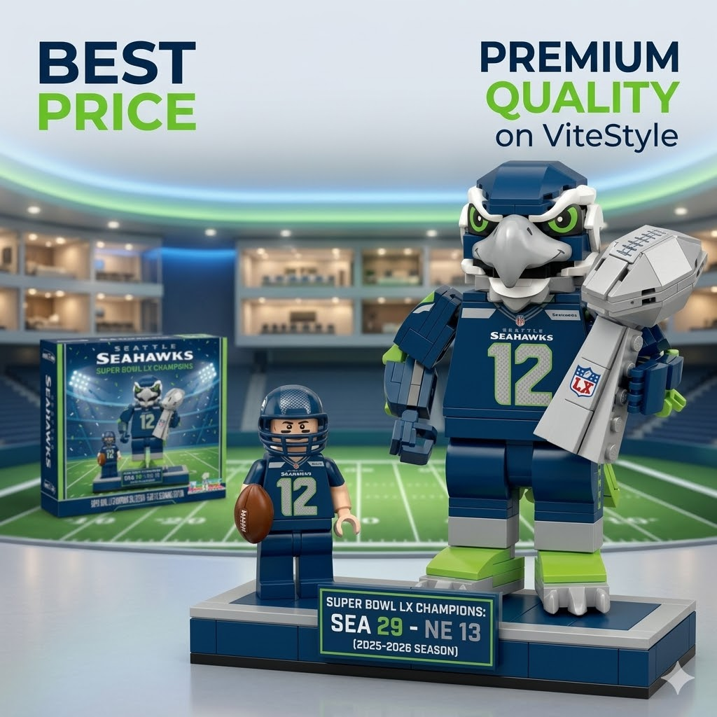 Seattle Seahawks Super Bowl LX Champions Commemorative Building Block Set
