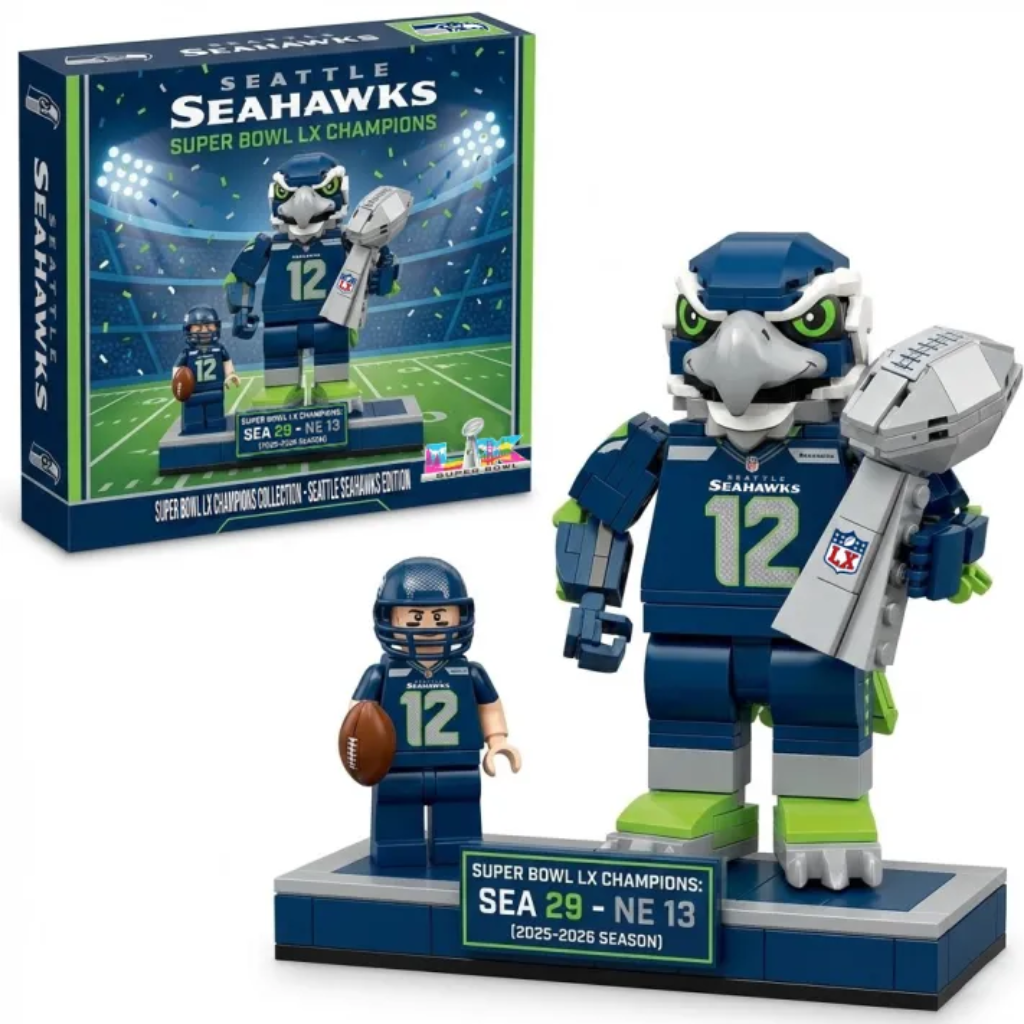 Seattle Seahawks Super Bowl LX Champions Commemorative Building Block Set