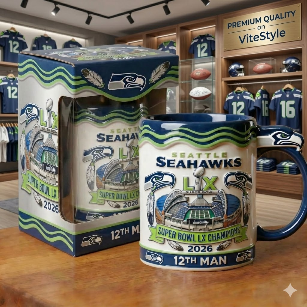 Seattle Seahawks Super Bowl LX Champions Mug