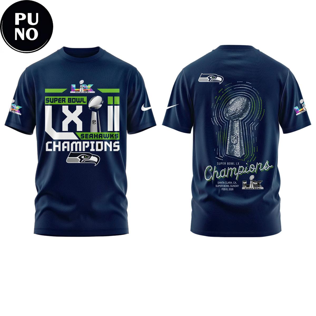 Seattle Seahawks Super Bowl LX Cup 2026 New Hoodie Shirt