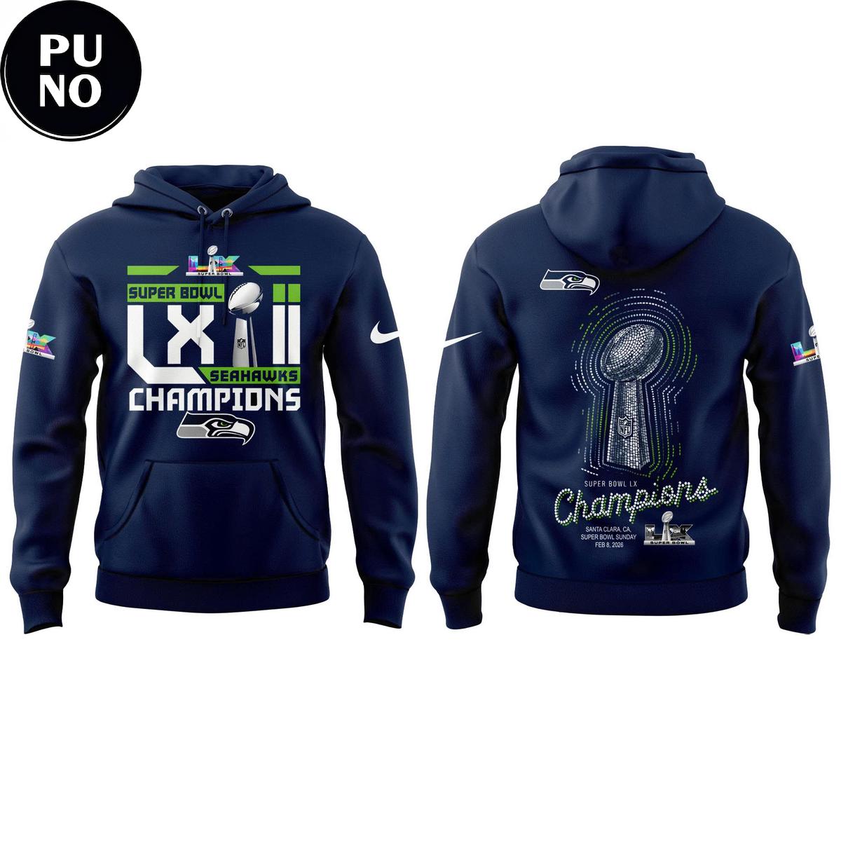 Seattle Seahawks Super Bowl LX Cup 2026 New Hoodie Shirt