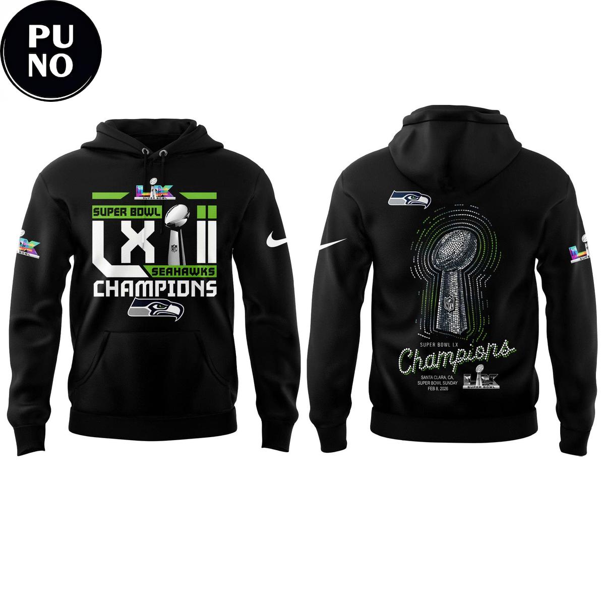 Seattle Seahawks Super Bowl LX Cup 2026 New Hoodie Shirt