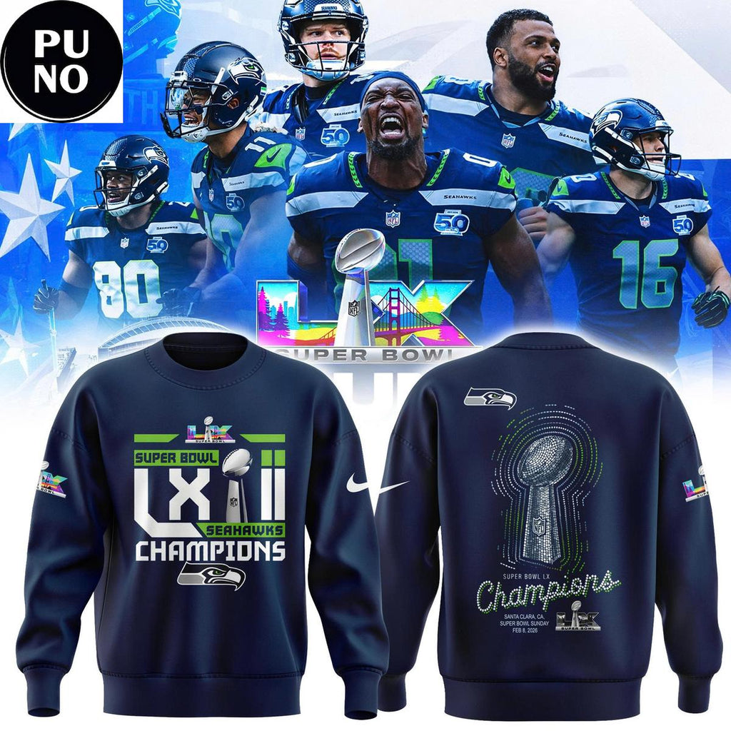 Seattle Seahawks Super Bowl LX Cup 2026 New Hoodie Shirt