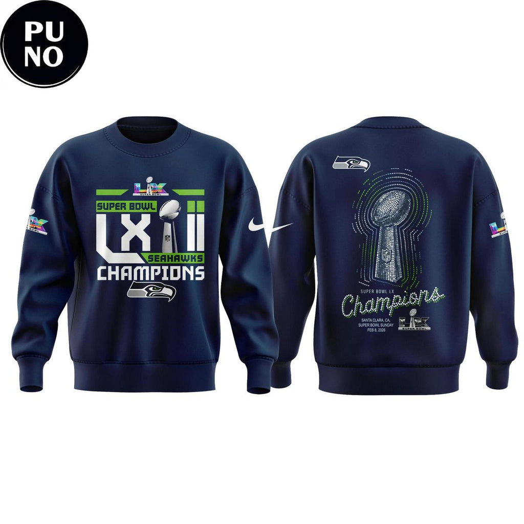 Seattle Seahawks Super Bowl LX Cup 2026 New Hoodie Shirt