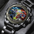 Seattle Seahawks x New England Patriots Super Bowl LX 2025 Black Stainless Steel Watch - TMTHU3473