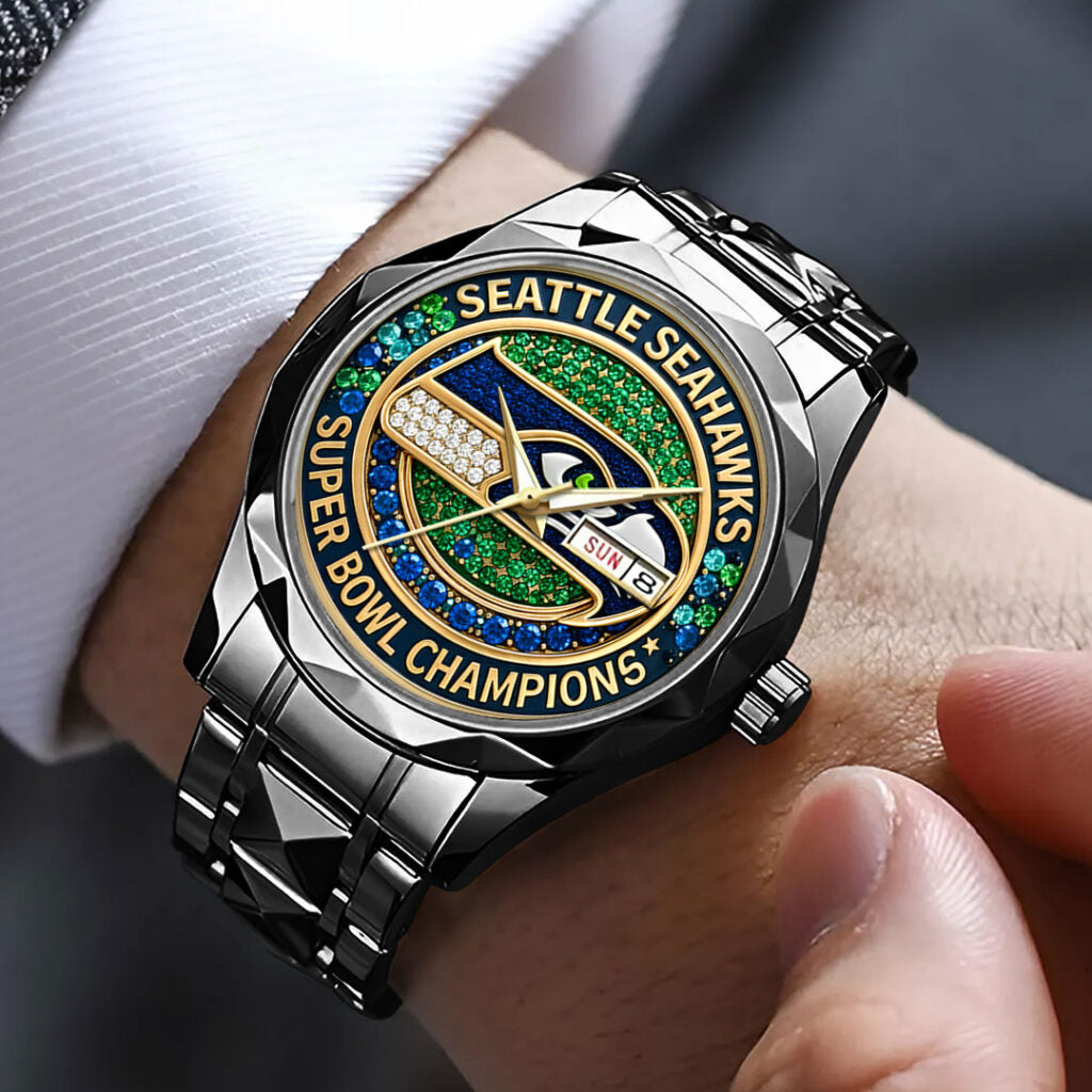 Seattle Seahawks Alloy Luxury Quartz Watch - GNE5095