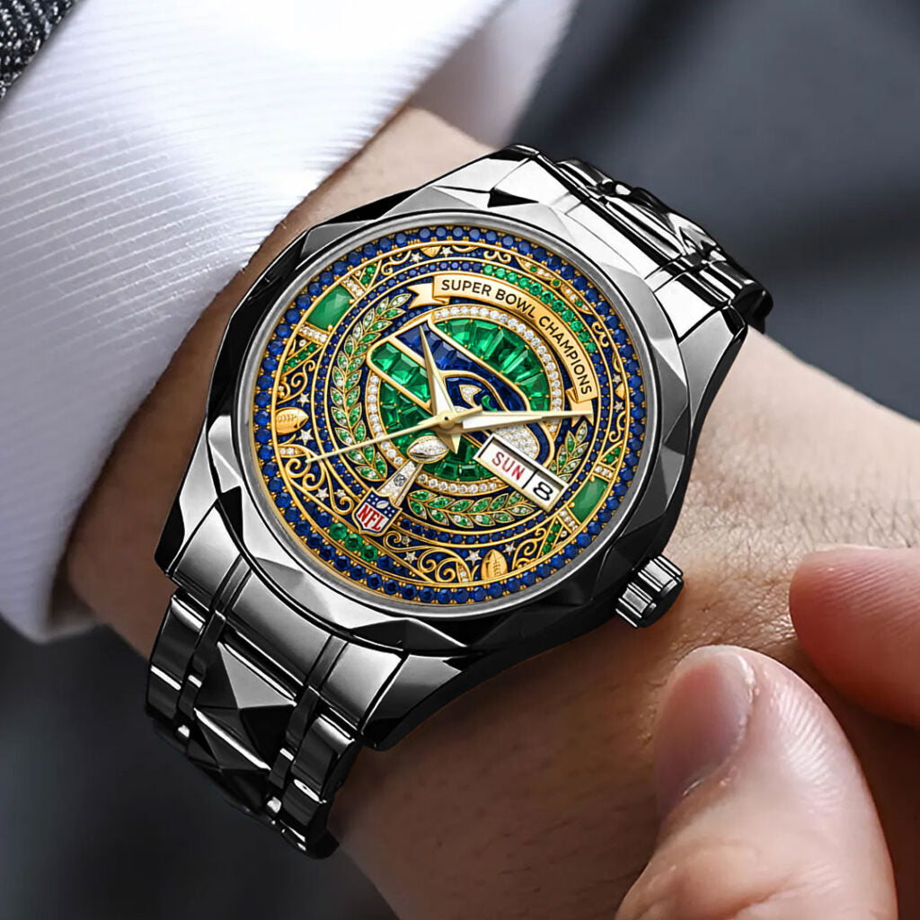 Seattle Seahawks Alloy Luxury Quartz Watch - GNE5098
