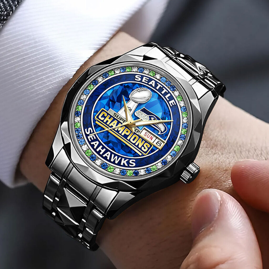 Seattle Seahawks Alloy Luxury Quartz Watch - GNE5099
