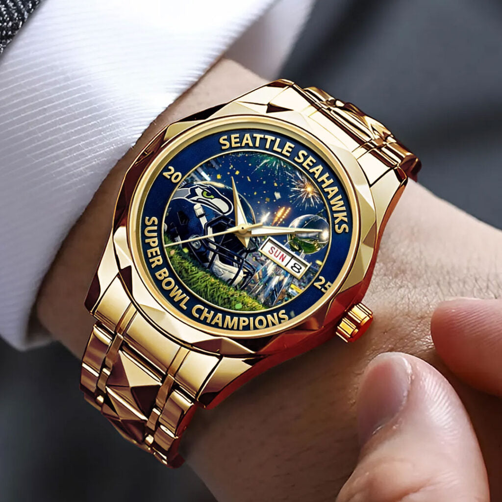 Seattle Seahawks 2025 Super Bowl LX Champions Alloy Luxury Quartz Watch - TMTHU3891