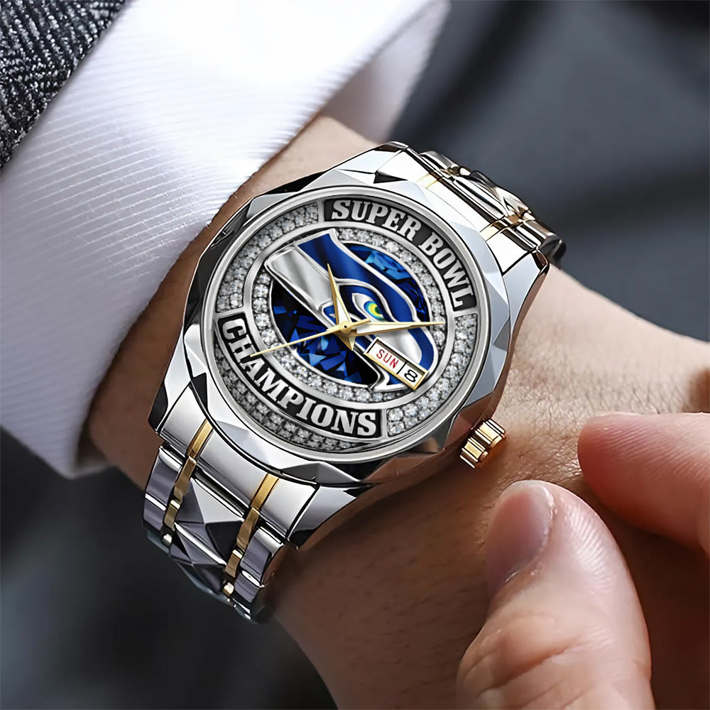 Seattle Seahawks 2025 Super Bowl LX Champions Alloy Luxury Quartz Watch - GNE5032