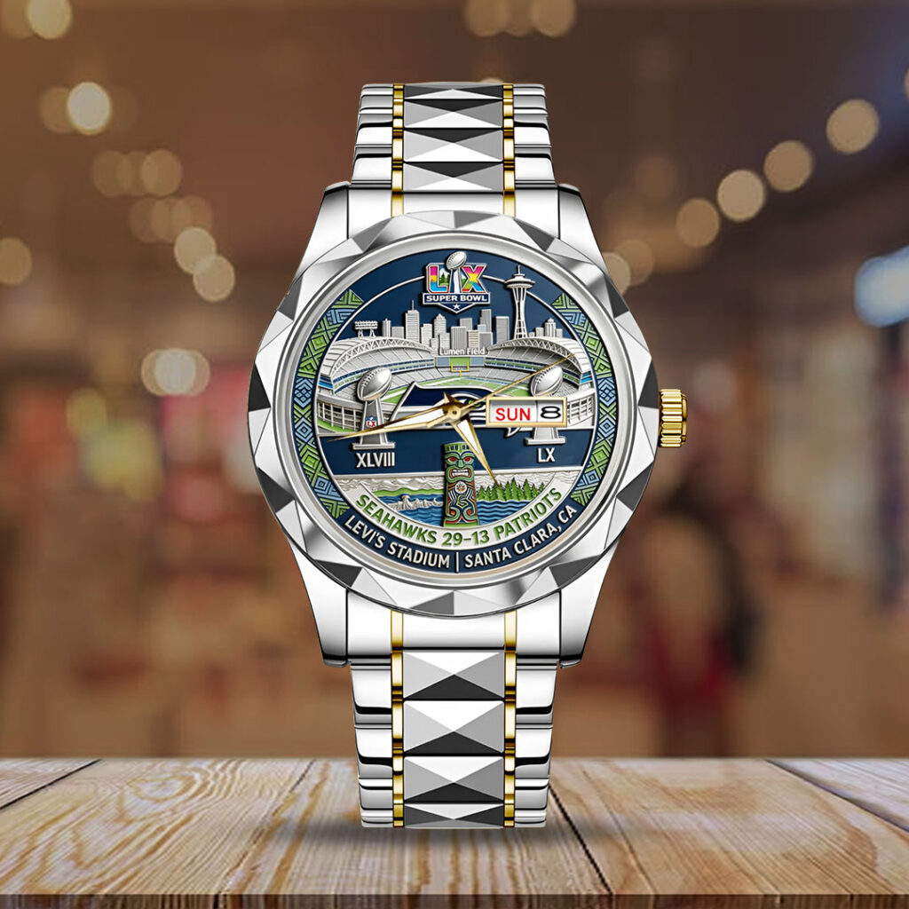 Seattle Seahawks 2025 Super Bowl LX Champions Alloy Luxury Quartz Watch - TMTHU4043