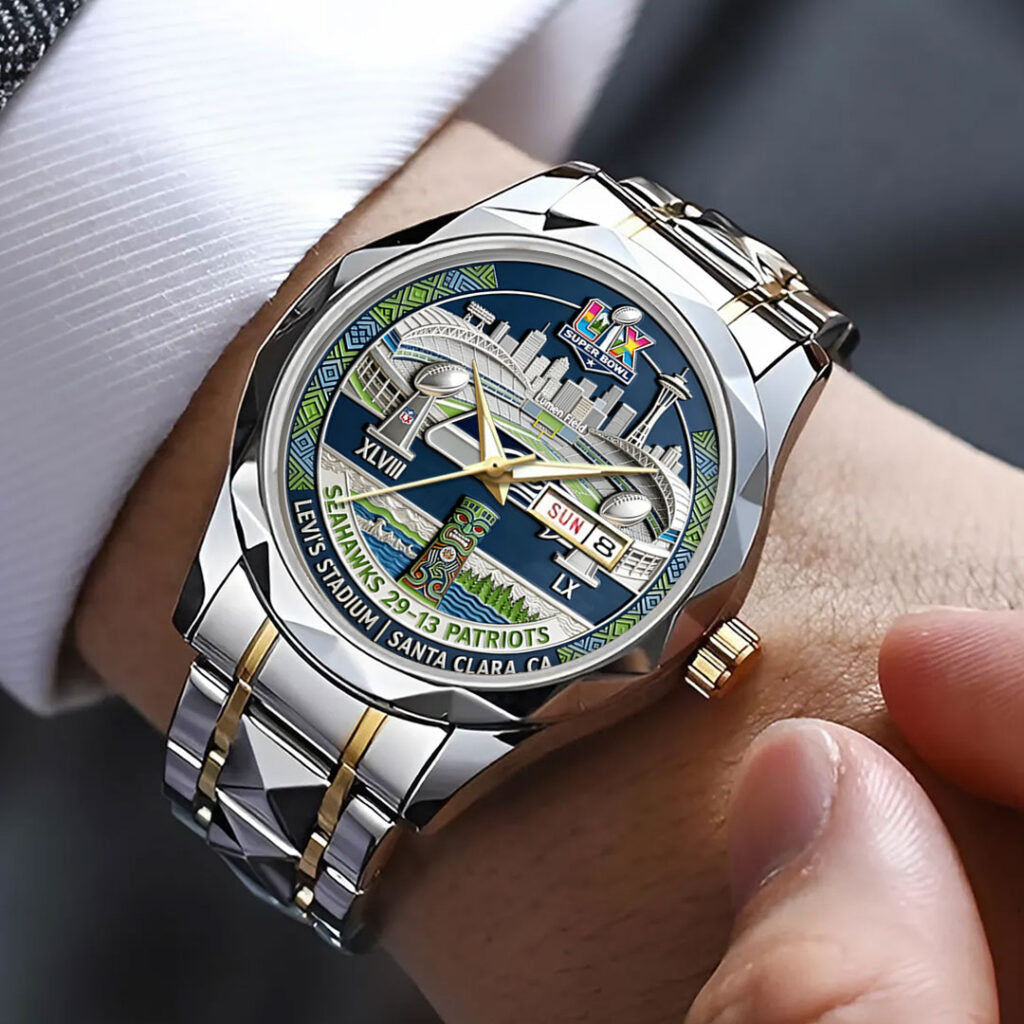 Seattle Seahawks 2025 Super Bowl LX Champions Alloy Luxury Quartz Watch - TMTHU4043