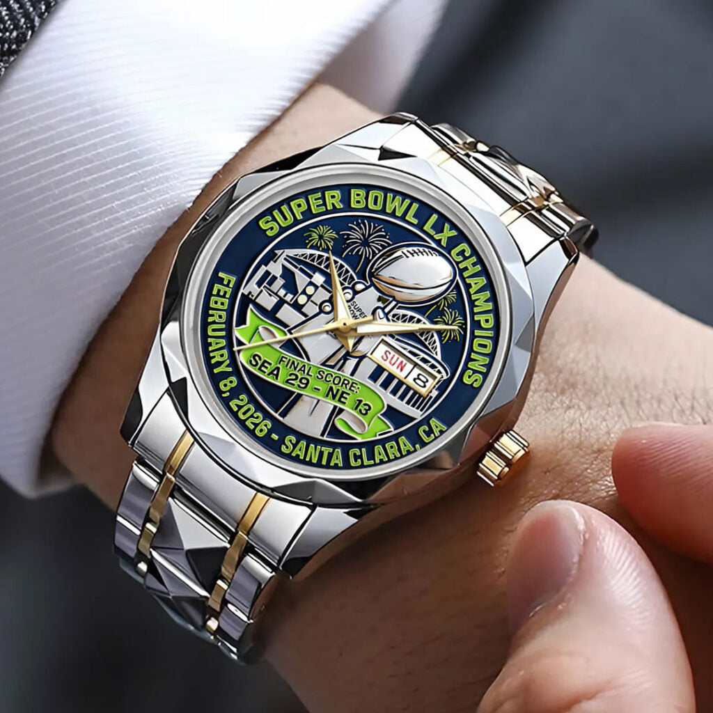Seattle Seahawks 2025 Super Bowl LX Champions Alloy Luxury Quartz Watch - TMTHU4044