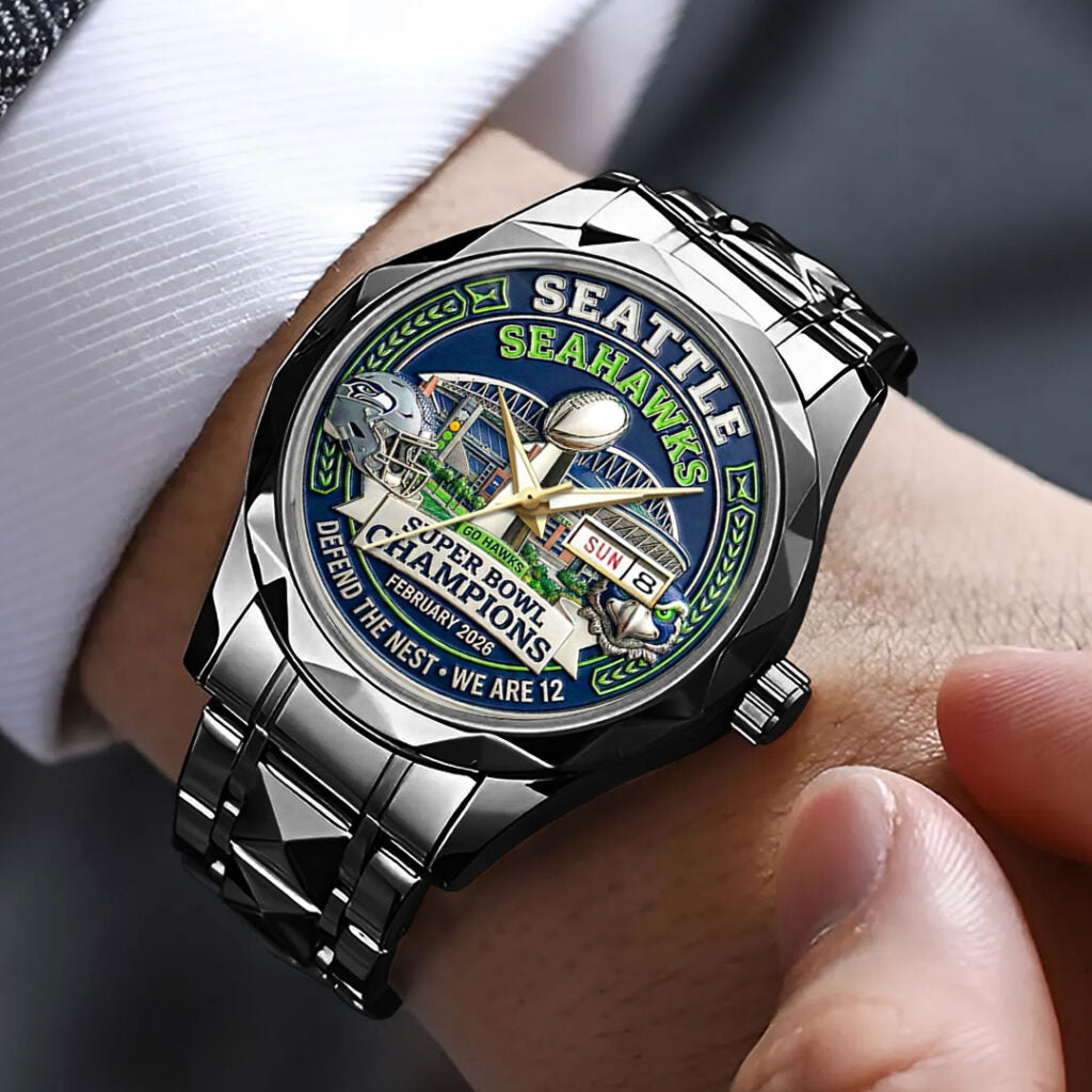 Seattle Seahawks Super Bowl LX Champions Alloy Luxury Quartz Watch - MAITM14791