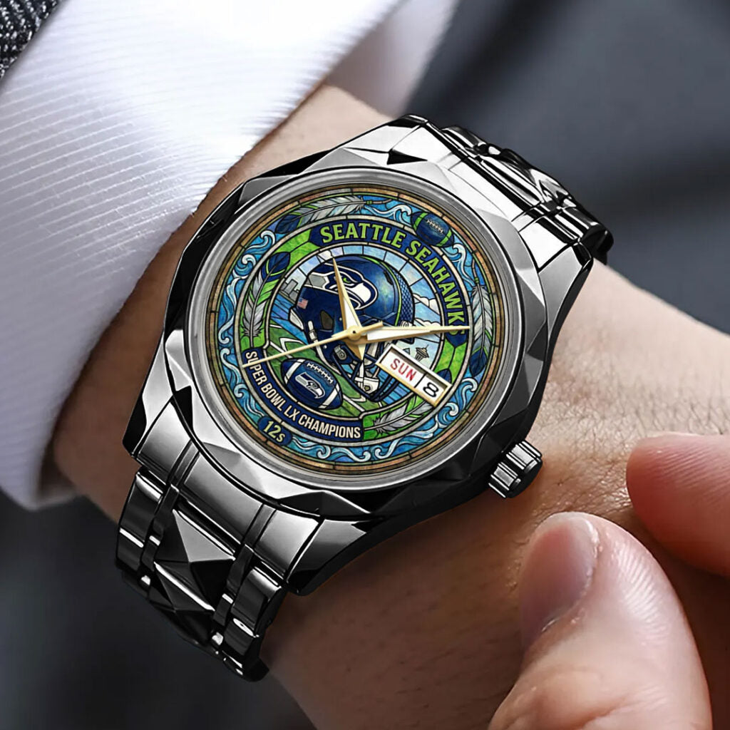Seattle Seahawks Super Bowl LX Champions Alloy Luxury Quartz Watch - MAITM14797