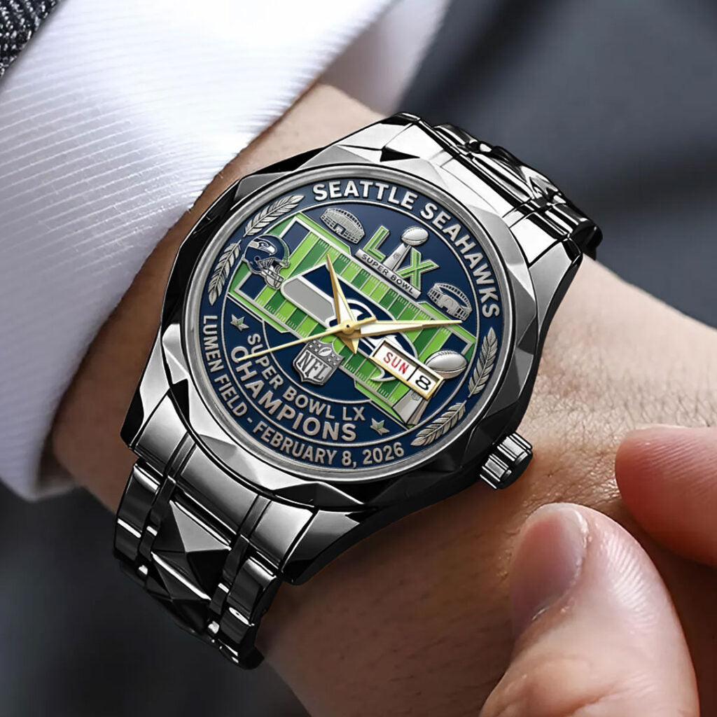 Seattle Seahawks Super Bowl LX Champions Alloy Luxury Quartz Watch - MAITM14818