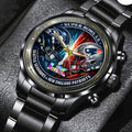 Seattle Seahawks x New England Patriots Super Bowl LX 2025 Black Stainless Steel Watch - TMTHU3472