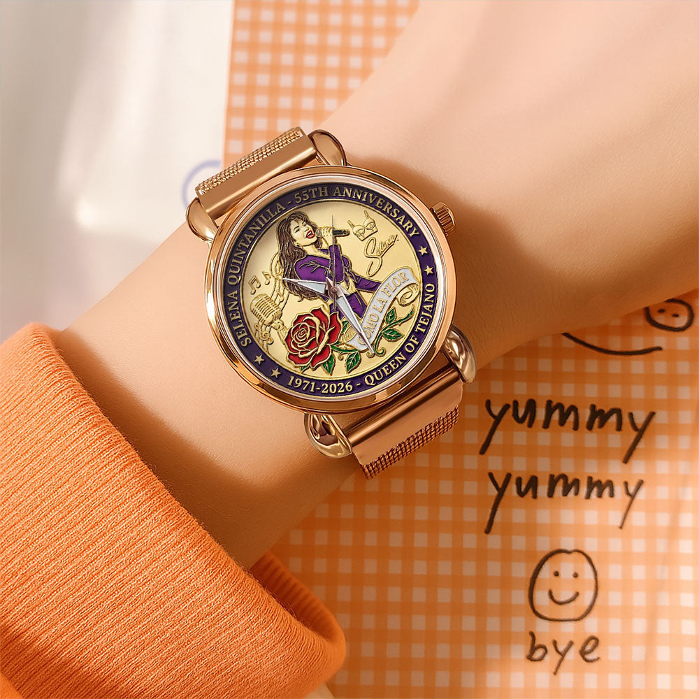 Selena 55th Anniversary Mesh Strap Quartz Watch - MAITM14596