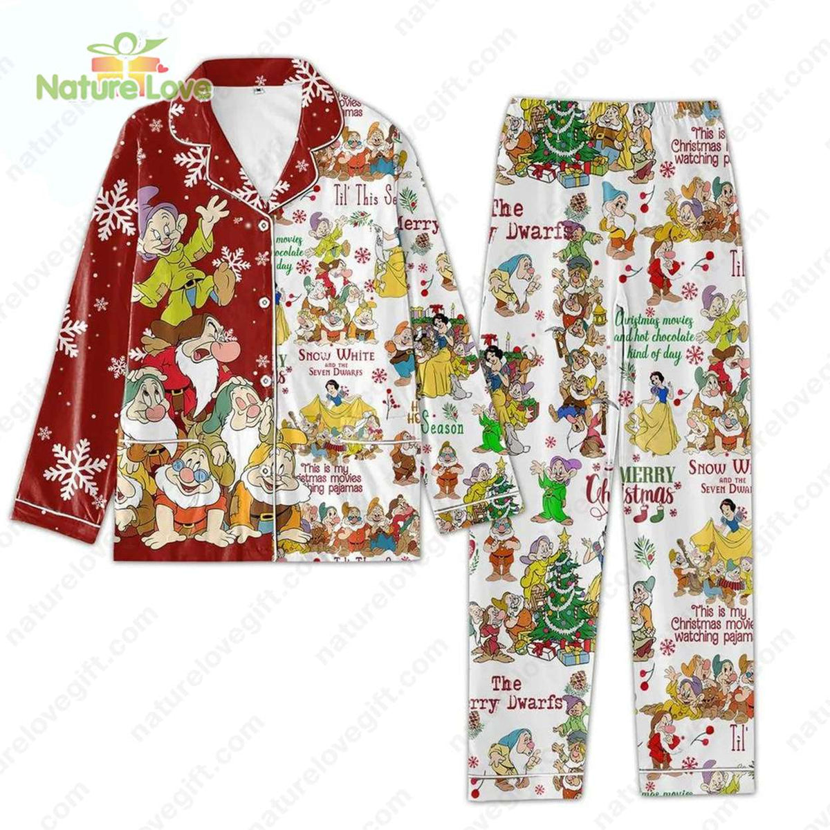 Seven Dwarfs Merry Dwarfs Disney Christmas Pajamas Set