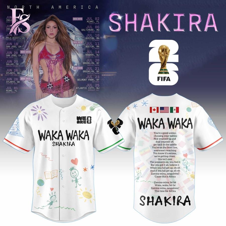 Shakira Waka Waka WC26 Celebration Baseball Jersey