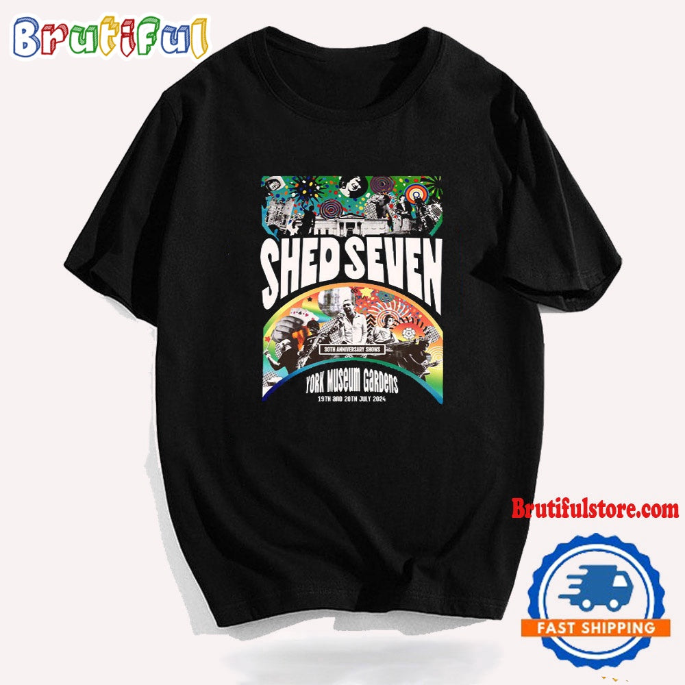 Shed Seven York Museum Gardens Tour T Shirt