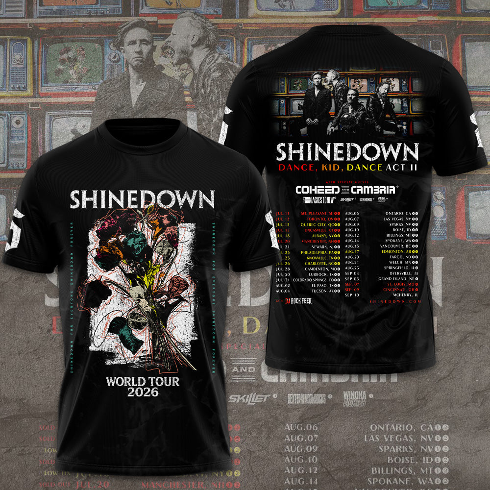 Shinedown 2026 World Tour 3D Apparel – GNE7902