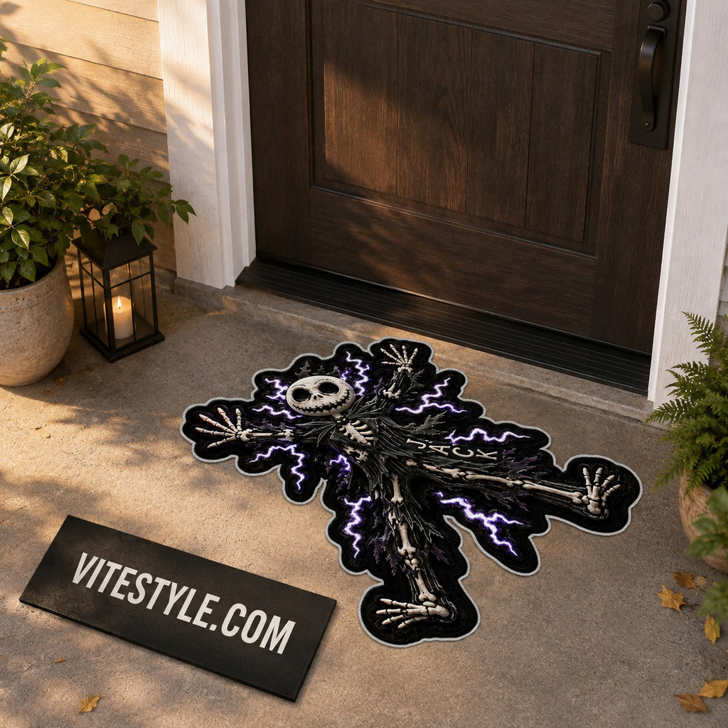 Shocked Jack Skellington Skeleton Gentleman Personalized Custom Rug